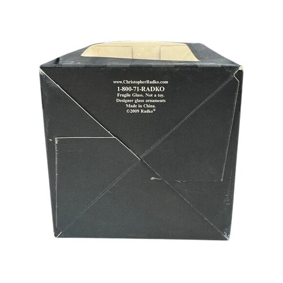 Celebrations by Radko Christmas Tree Glass Ornament - Red & White Glittered - Picture 7 of 9